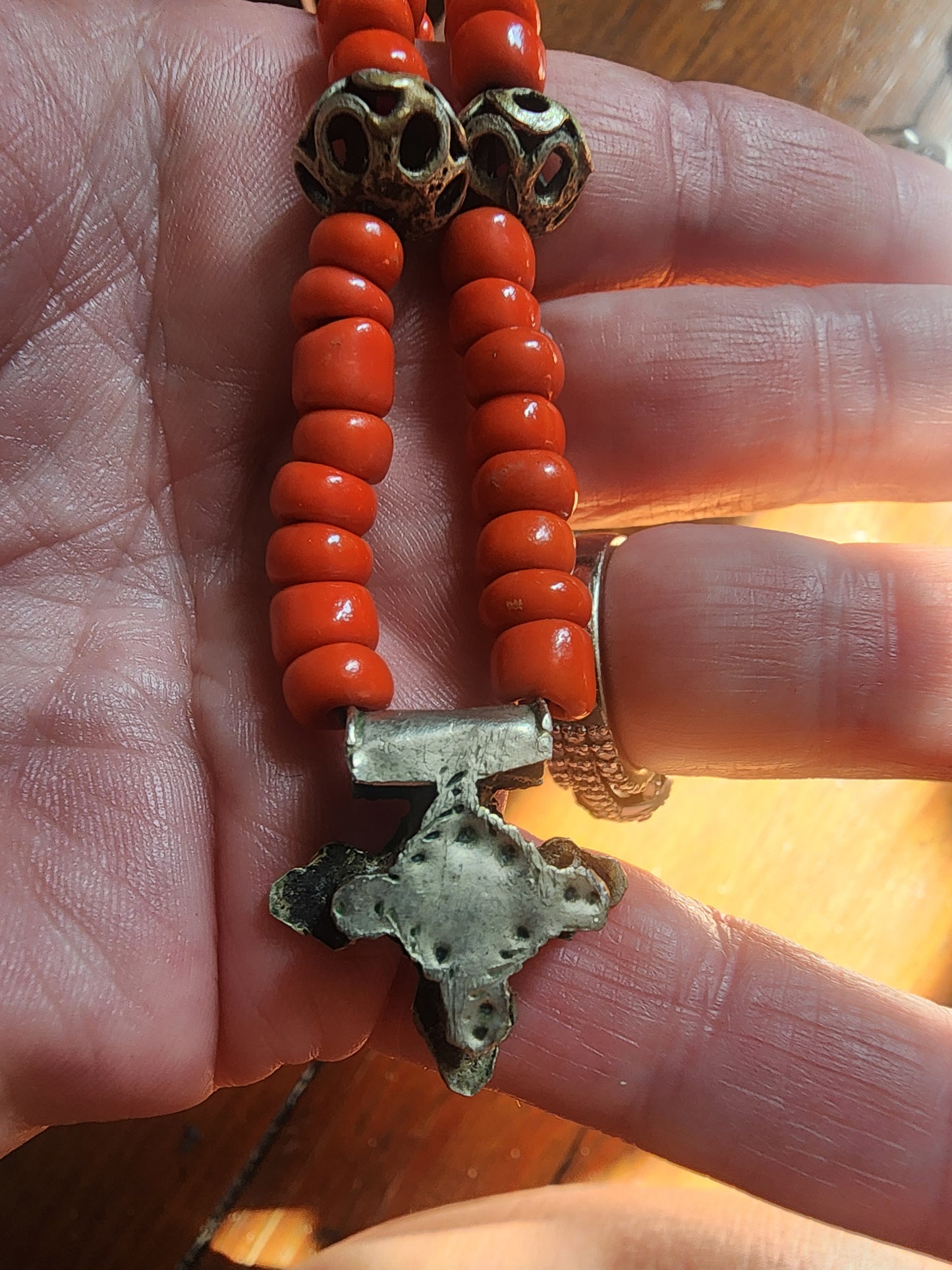 Moroccan red coral Boghdad Necklace unique jewelry